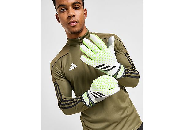 adidas Predator Edge League Goalkeeper Gloves White / Lucid Lemon / Black