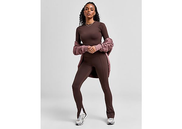 Nike Training One Split Hem Flare Leggings Baroque Brown