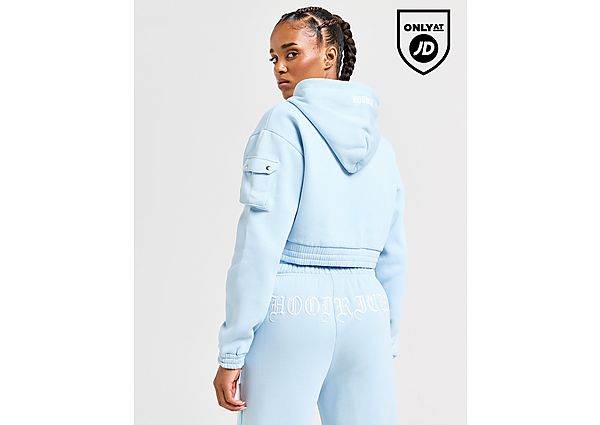 Hoodrich Dusk Crop Full Zip Hoodie Blue