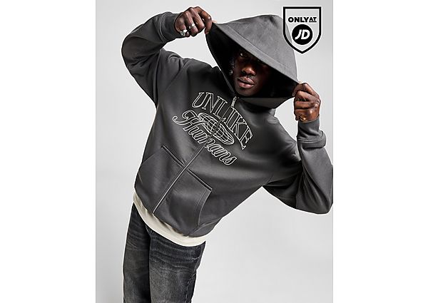 Unlike Humans International Zip Through Hoodie Grey