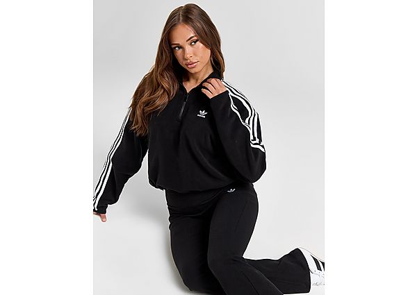 adidas Originals 3-Stripes Polar 1/4 Zip Sweatshirt Black