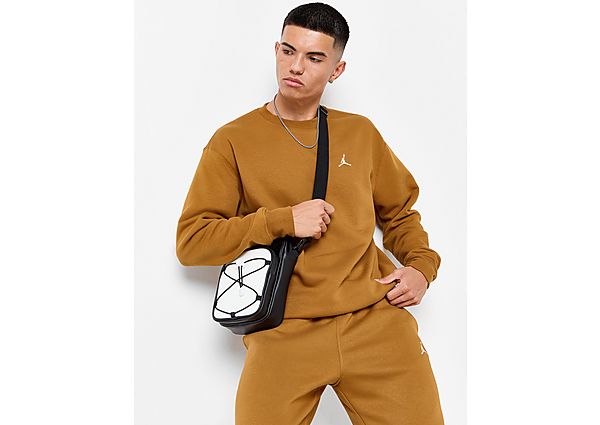 Jordan Essential Fleece Crew Sweatshirt Desert Bronze White