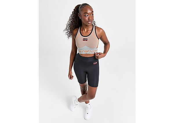 EA7 Emporio Armani Vigor7 Seamles Sports Bra Brown