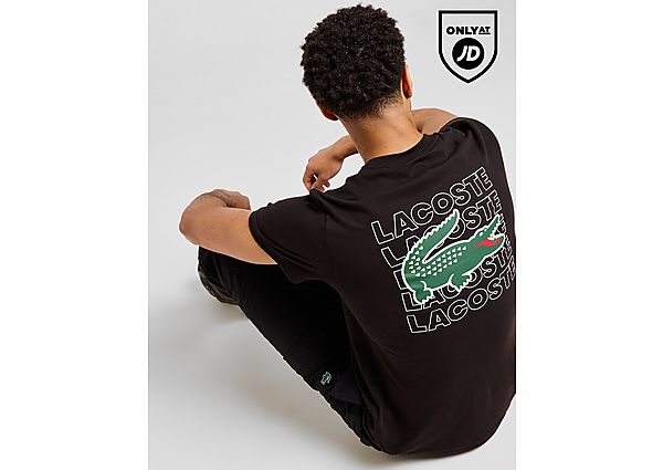 Lacoste Repeat Back Print TShirt Black