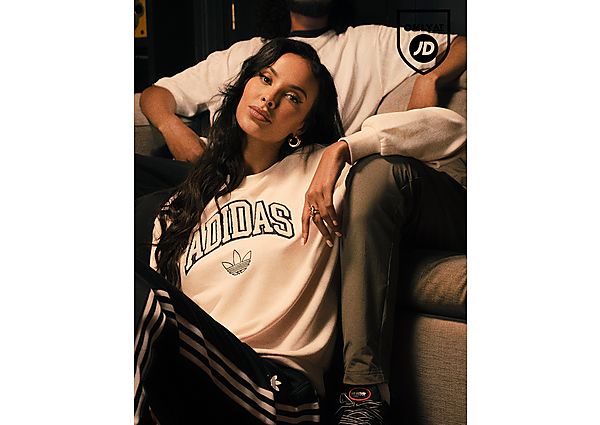 Adidas Originals Cosy Logo Crew Sweatshirt White