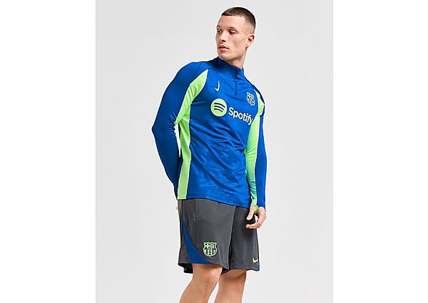 Nike FC Barcelona Strike Shorts Anthracite Old Royal Lime Blast