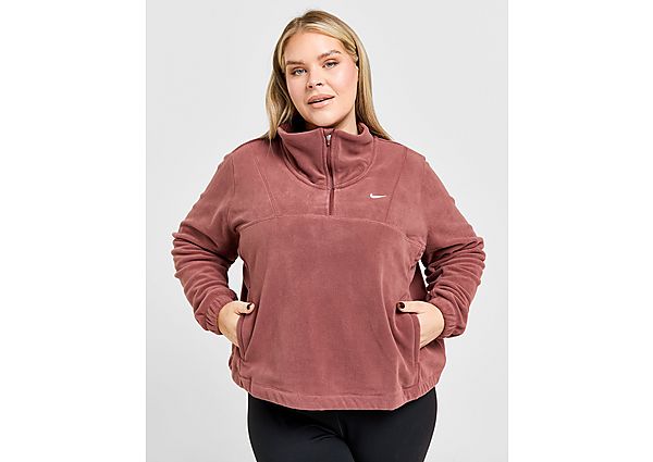 Nike Plus Size Polar 1/2 Zip Fleece Brown