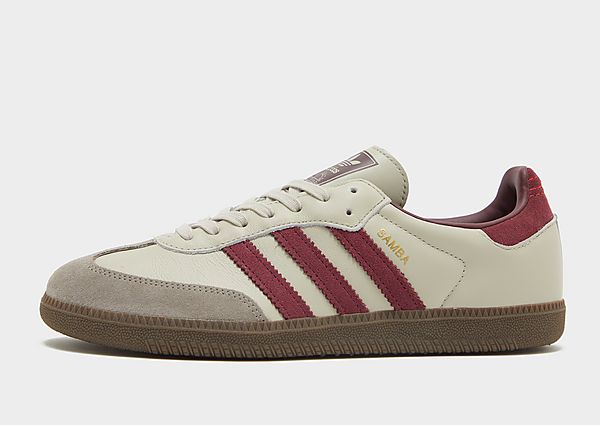 adidas Originals Samba OG Putty Grey Maroon Gold Metallic