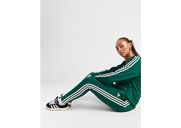 adidas 3-Stripes Essential Tracksuit Collegiate Green White