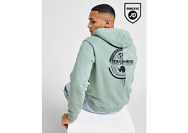 Napapijri Back Graphic Bollo Overhead Hoodie Green