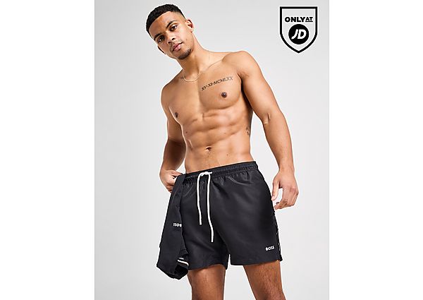 BOSS Repeat Tape Swim Shorts Black