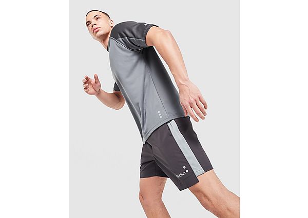 Red Run Activewear Titanium Panelled Sports Shorts
