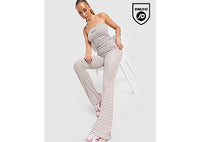 JUICY COUTURE Stripe Logo Flare Joggers pink