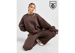 Nike Phoenix Oversized Crop Crew Sweatshirt Brown