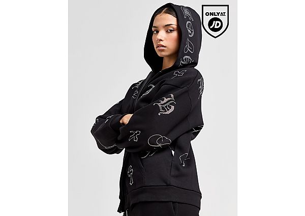 Hoodrich Crystal Full Zip Hoodie Black