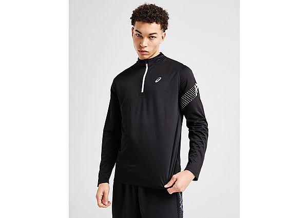 ASICS Icon Long Sleeve 12 Zip Top Black