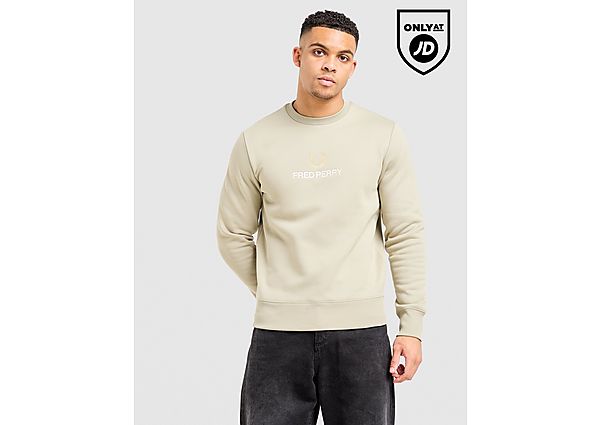 Fred Perry Stack Logo Crew Sweatshirt
