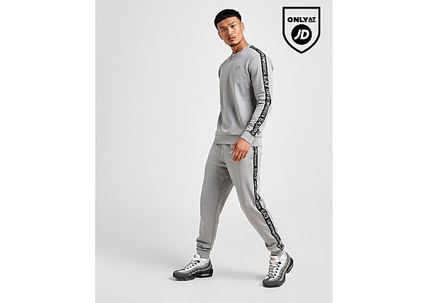 EA7 Emporio Armani Tape Crew Tracksuit Grey