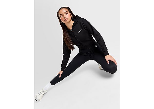 Gym King 365 Full Zip Crop Hoodie Black