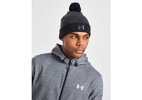 Under Armour Logo Pom Beanie Hat - Black 