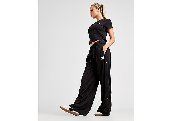 PUMA Popper Wide Leg Track Pants Black