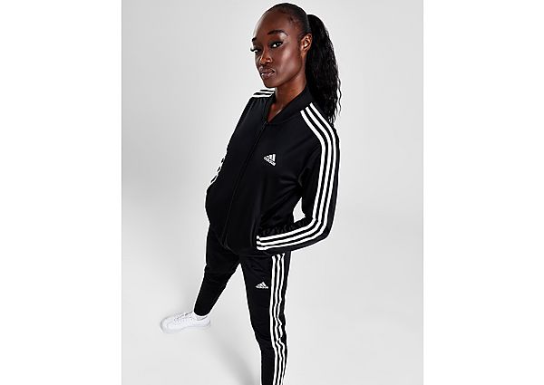 adidas 3-Stripes Essential Tracksuit Black   White