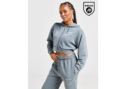 Hoodrich Equate Full Zip Crop Hoodie Grey