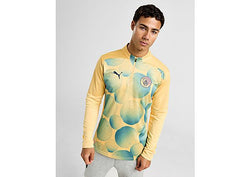 Puma Manchester City Fc Pre Match 1/4 Zip Top Yellow