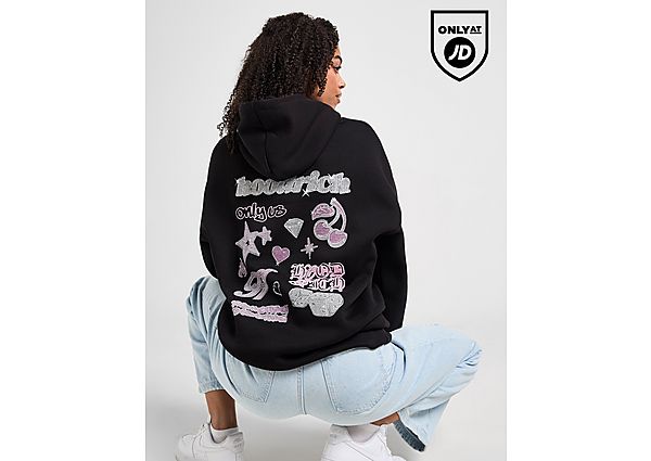 Hoodrich Jewel Overhead Boyfriend Hoodie Black