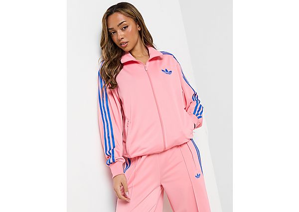 adidas Originals Oversized Firebird Track Top Semi Pink