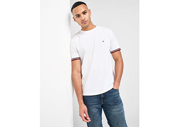 Tommy Hilfiger Pique Cuff TShirt White