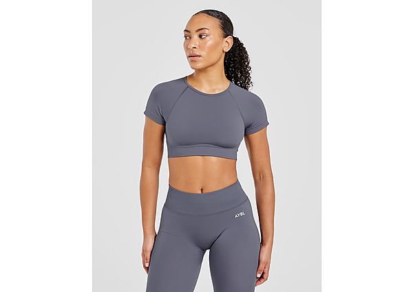 AYBL Adapt Seamless Short Sleeve Crop Top Grey