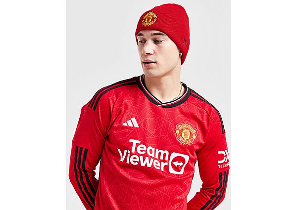 New Era Manchester United FC Basic Cuff Beanie Hat Red