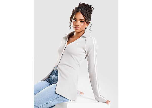 adidas Originals Waffle Button Long Sleeve Top