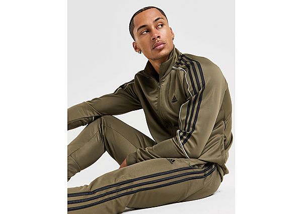 adidas 3-Stripes Doubleknit Tracksuit Khaki