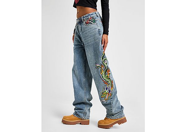Ed Hardy Crawling Dragon Relaxed Jeans