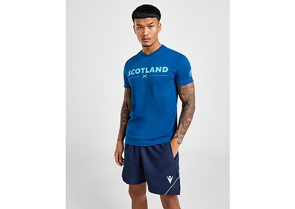 Macron Scotland Rugby Leisure T Blue