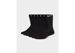 Nike 6-Pack Everyday Cushioned Training Crew Socks Black