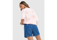 adidas Originals Floral Stitch Boyfriend T-Shirt pink
