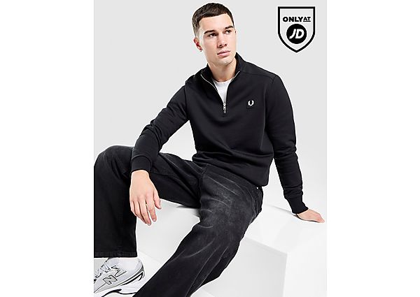 Fred Perry Badge Panel 1/2 Zip Sweatshirt