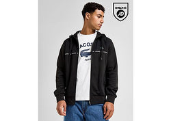 Lacoste Overlay Full Zip Hoodie Black