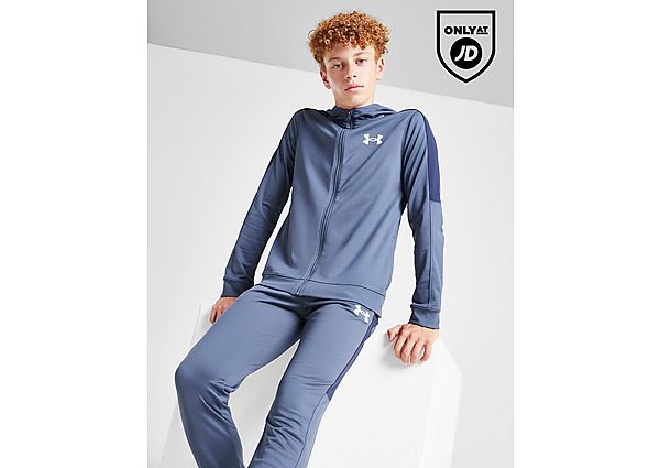 Under Armour Full Zip Hooded Tracksuit Junior - Grey, Grey