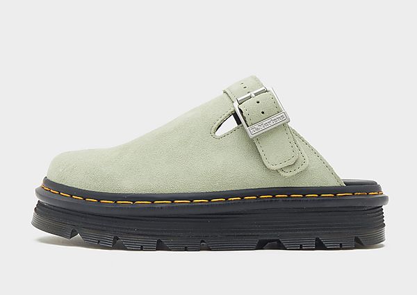 Dr. Martens ZebZag Suede Mules Green