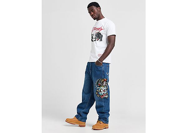 Ed Hardy Skull Snake Eagle Diamante Jeans