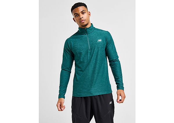 New Balance Space Dye 1/4 Zip Top Green