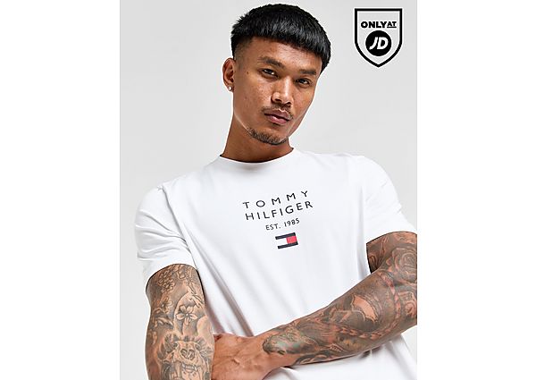 Tommy Hilfiger Large Logo Print T-Shirt White