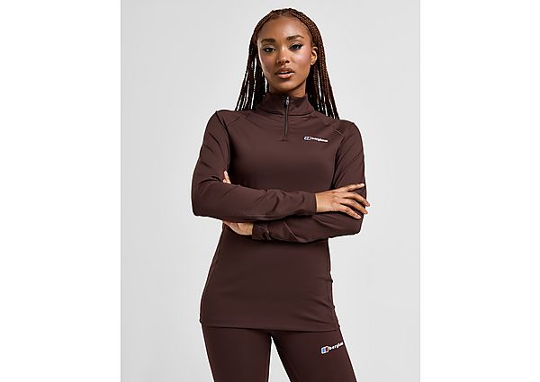 Berghaus Tech Mesh 1/4 Zip Top Brown