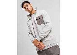 Belier Woven Pocket Full Zip Track Top Grey