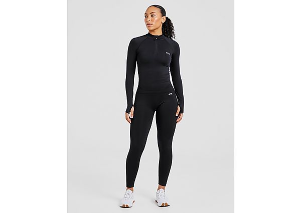 AYBL Empower Seamless Zip Top Black