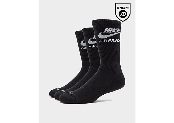 Nike 3-Pack Air Max Crew Socks black